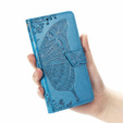 Etui z klapką do Samsung Galaxy A51 4G, Butterfly, niebieskie