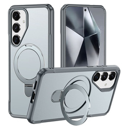 Etui do Samsung Galaxy S25/S24 z magnetyczną podstawką – szare