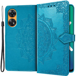 Etui z klapką do Oppo Reno8 T, Mandala, niebieskie