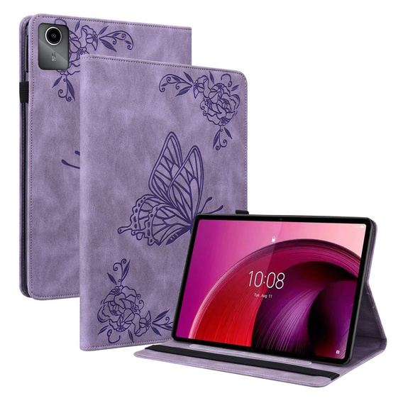 Etui do Lenovo Tab M11, Butterfly, fioletowe