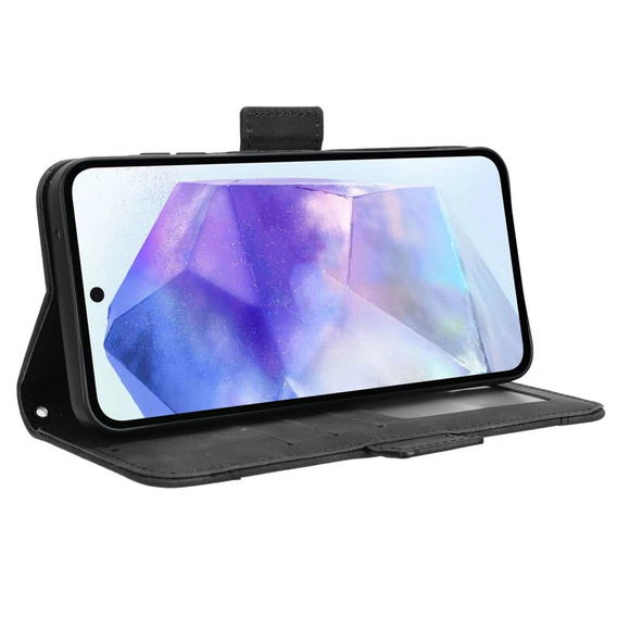Etui z klapką do Samsung Galaxy A35 5G, Card Slot, czarne