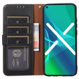 Etui z klapką do Motorola Edge 40 5G, KHAZNEH RFID, czarne / czerwone