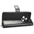 Etui z klapką do Honor Magic 5 Pro, Crazy Horse Wallet, czarne