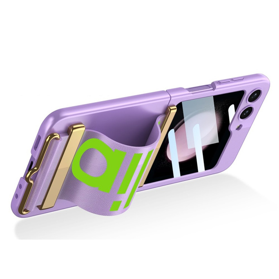 Etui GKK do Samsung Galaxy Z Flip5 5G, Strap Cover, fioletowe