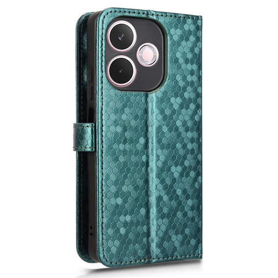 Etui z klapką do Oppo A5 Pro 5G, Wallet Rhombus, zielone