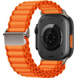 Pasek Nylonowy do Apple Watch 1/2/3/4/5/6/7/8/9/10/11/SE Ultra 1/2/3 42/44/45/46/49mm, Pomarańczowy
