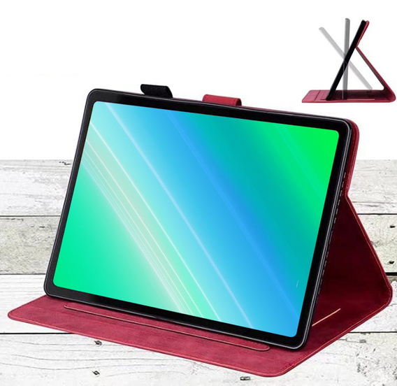 Etui do iPad 10.2" 2021/2020/2019 (9/8/7 gen.), z klapką, animal, czerwone
