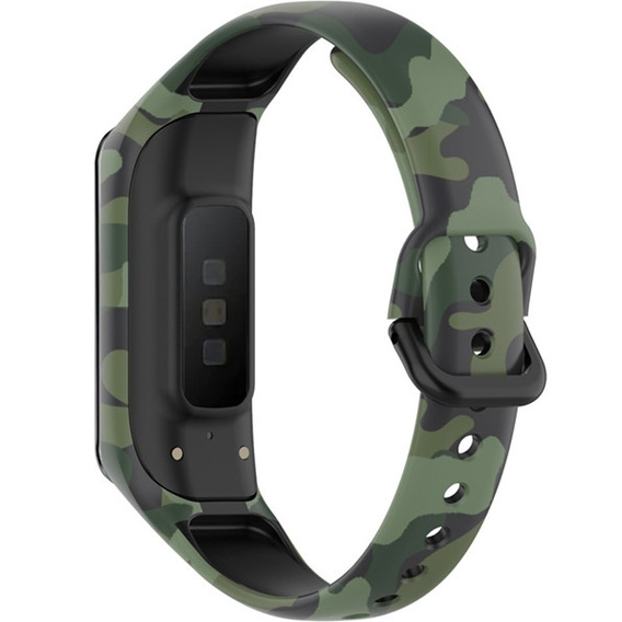 Pasek Silikonowy do Samsung Galaxy Fit 2 SM-R220, Camuflage Green