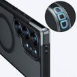 Zestaw Etui ERBORD do Samsung Galaxy S24 Ultra, Matte Case, do MagSafe, czarne + 2x Szkło