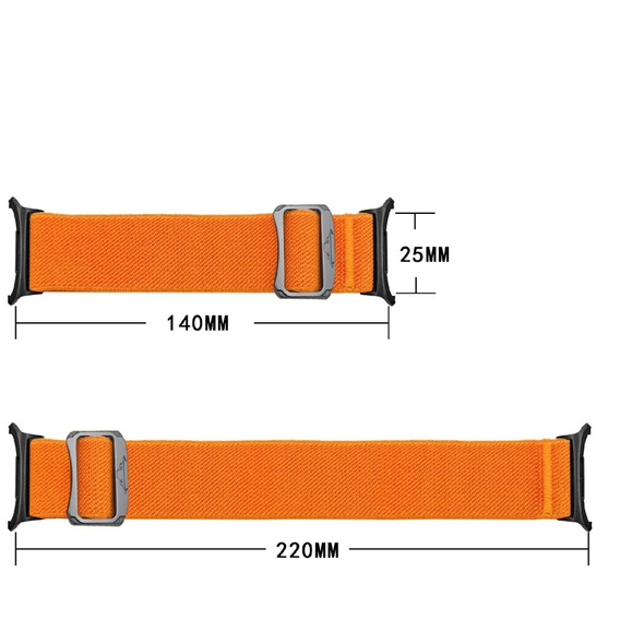 Pasek nylonowy do Samsung Galaxy Watch Ultra 47mm (2025 / 2024), Pomarańczowy
