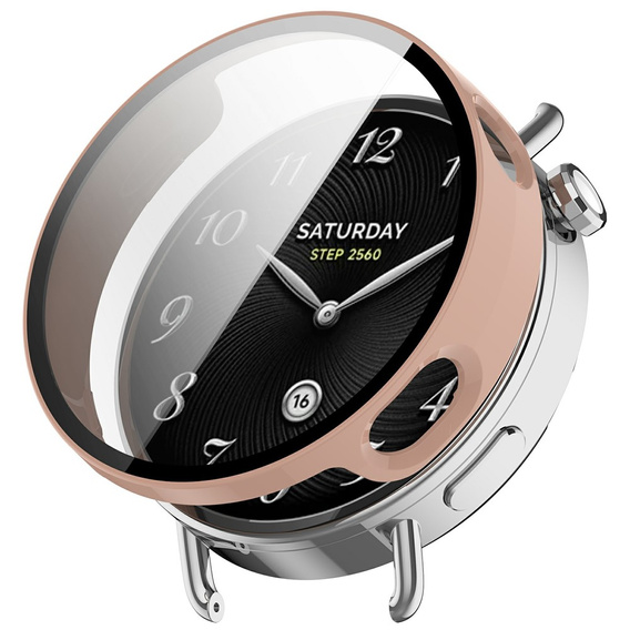 2w1 Etui + Szkło Hartowane do Xiaomi Watch S4 41mm, różowe