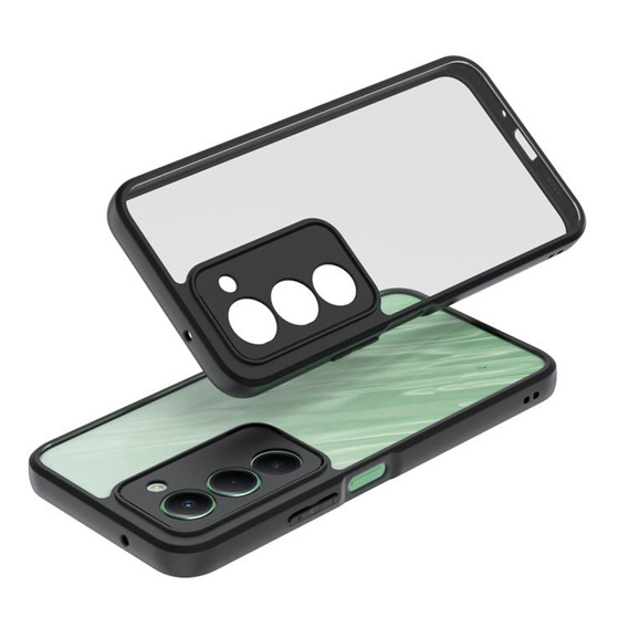 Etui do Xiaomi Redmi 15 5G / 4G, z ochroną aparatu, przezroczyste z czarną ramką