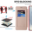 Etui z klapką do Samsung Galaxy S26, RFID Wallet MagSafe z ochroną aparatu, różowe