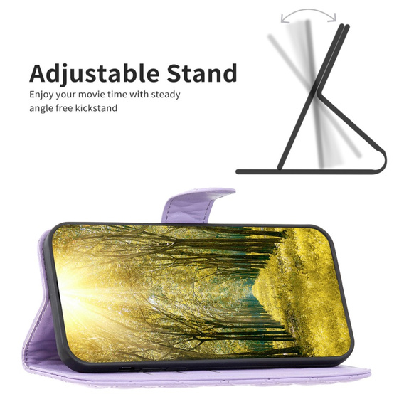Etui z klapką do Samsung Galaxy A56 5G, Wallet, BINFEN COLOR, fioletowe