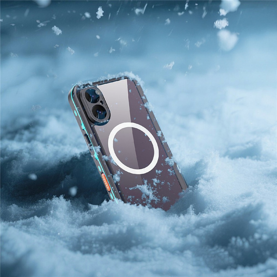 Etui Wodoodporne IP68 do iPhone 17, SHELLBOX MagSafe, niebieskie