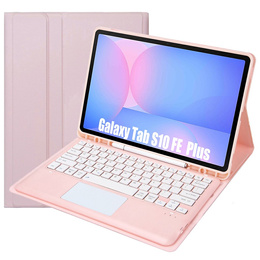 Etui z klawiaturą Bluetooth i touchpadem do Samsung Galaxy Tab S10 FE+ Plus X620/X626B – różowe