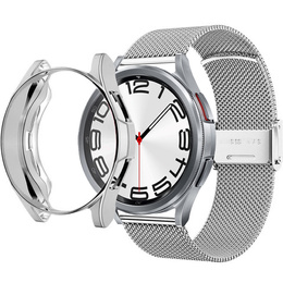 Bransoleta + Etui do Samsung Galaxy Watch 6 Classic 47mm, Srebrna