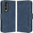 Etui z klapką do Honor 70 5G, Card Slot, granatowe