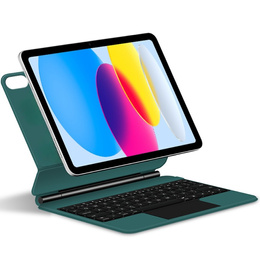 Etui z klawiaturą do iPad 11" 2025 A16 (11 gen.) / iPad 10.9" 2022 (10 gen.), Magnetic Keyboard Touchpad, zielone