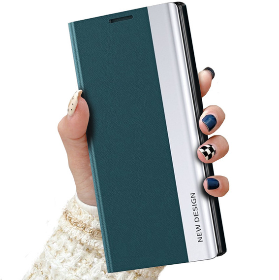 Etui z klapką do Xiaomi Poco X5 5G / Redmi Note 12 5G, Side Magnetic, zielone