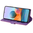 Etui z klapką do Samsung Galaxy A56 5G, Wallet Zipper Pocket Glittery, fioletowe