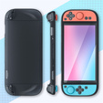 StarTRC Games – Etui ochronne do Nintendo Switch 2 + Kolorowe uchwyty do Joy-Conów