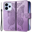Etui z klapką do Oppo Reno 15 FS, Butterfly, fioletowe
