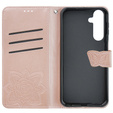 Etui z klapką do Oppo A79 5G, Butterfly, różowe rose gold