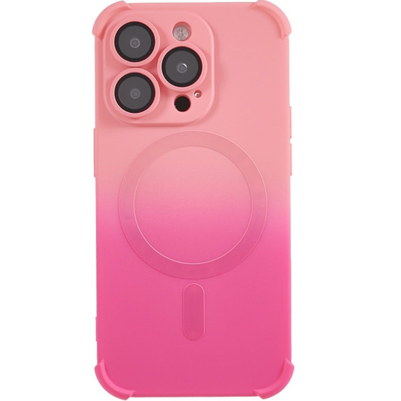 Etui silikonowe do iPhone 14 Pro Max, Gradient Magnetic, do MagSafe, różowe