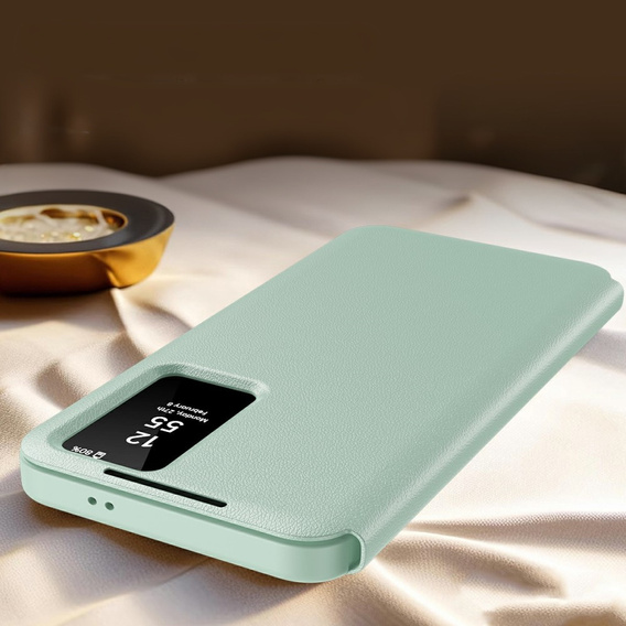 Etui do Samsung Galaxy A56 5G – Smart View z kieszenią na kartę, zielone