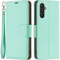 Etui z klapką do Samsung Galaxy A34 5G, Wallet Litchi Magnet, zielone