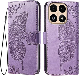 Etui z klapką do Xiaomi 15T, Butterfly, fioletowe