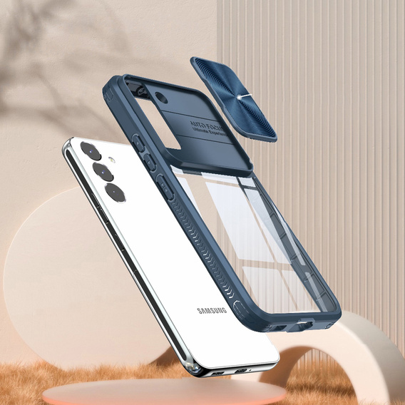 Etui do Samsung Galaxy A14 4G/5G, Slide Camera, niebieskie