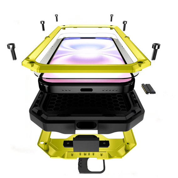 Etui pancerne do iPhone 17, R-JUST, żółte