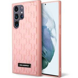 Etui Karl Lagerfeld do Samsung Galaxy S23 Ultra, Saffiano Mono Metal, różowe