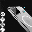 Etui Magnetic Dual Glass MagSafe do iPhone 14 Pro Max, srebrne