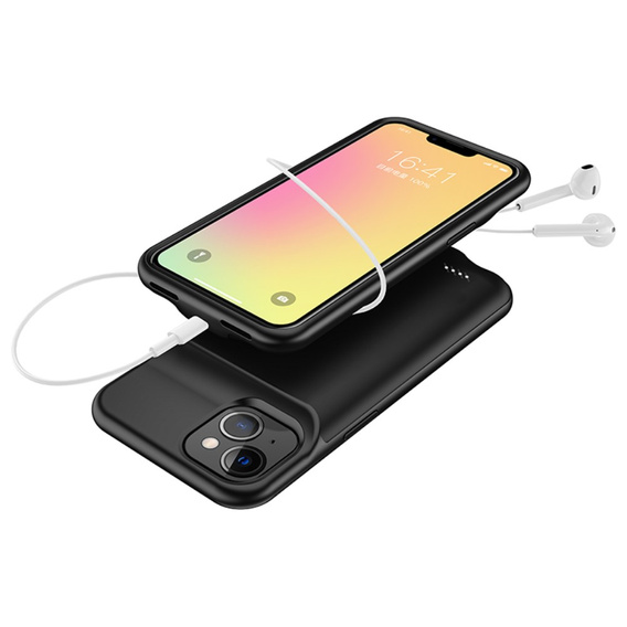 Etui z Baterią 6000mAh do iPhone 13 Mini, Czarne