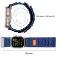 Pasek Nylonowy ERBORD Runner do Apple Watch 1/2/3/4/5/6/7/8/9/10/11/SE Ultra 1/2/3 42/44/45/46/49mm, Niebieski
