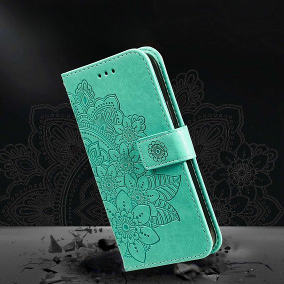 Etui z klapką do Samsung Galaxy A14 4G/5G, Mandala, zielone