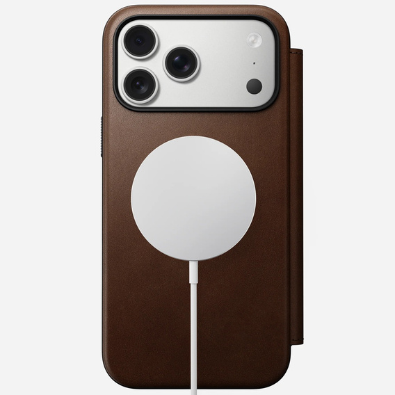 Etui Nomad do iPhone 17 Pro Max, Modern Leather Folio, brązowe