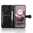 Etui z klapką do Motorola Moto G86 5G, Wallet Rhombus, czarne