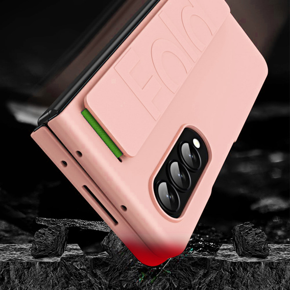 Etui do Samsung Galaxy Z Fold4 5G, z rączką, różowe