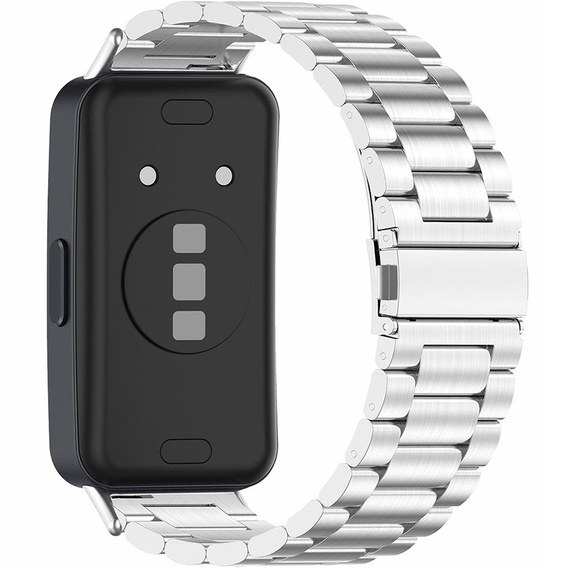 Bransoleta Stalowa do Huawei Band 8 / Huawei Band 9 / Huawei Band 10, Srebrna