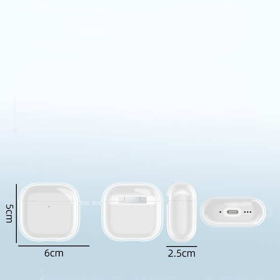 Etui Silicone na Słuchawki Apple Airpods 4, przezroczyste