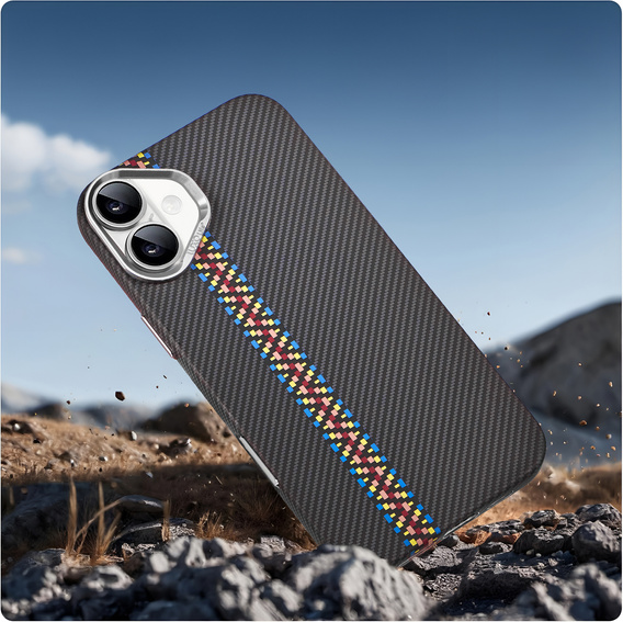 Etui do iPhone 16 Plus, Carbon Fiber MagSafe, czarne