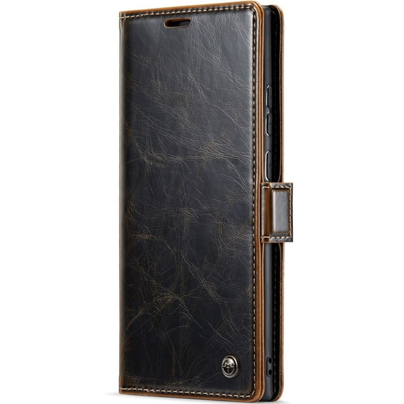 Etui z klapką CASEME do Samsung Galaxy Note 20 Ultra, Waxy Textured, kawowe