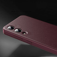 Etui do Samsung Galaxy S25 Edge – Smart View z kieszenią na kartę, bordowe