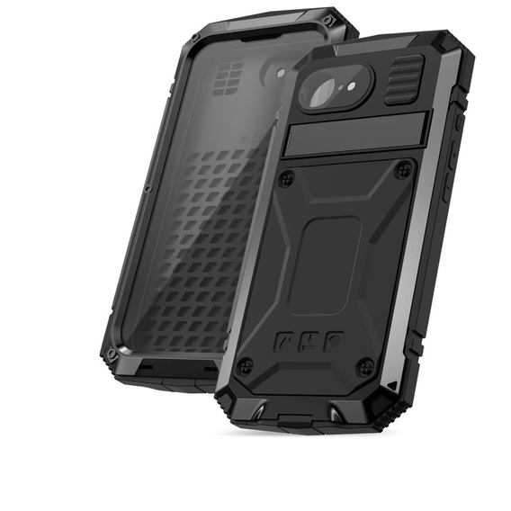 Etui pancerne do iPhone 16E, R-JUST, czarne