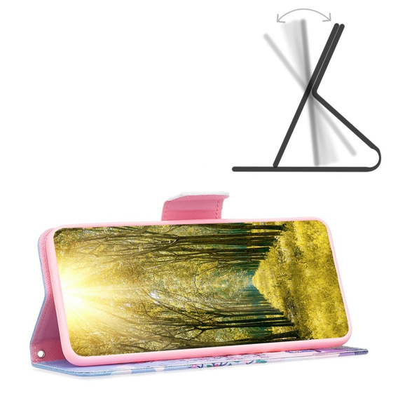 Etui z klapką do Samsung Galaxy A15, Wallet, two owls + szkło 9H