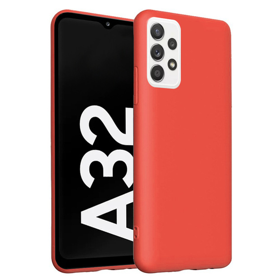 Etui do Samsung Galaxy A32 5G, Silicone Lite, czerwone